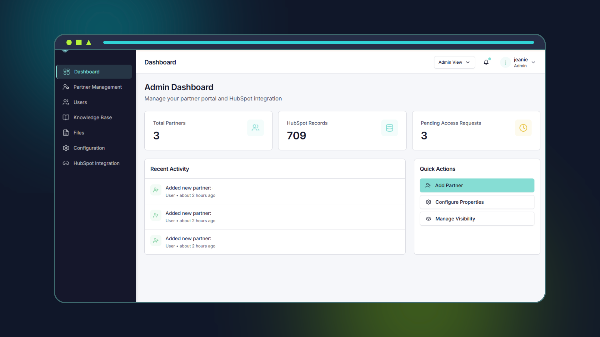 Admin Dashboard