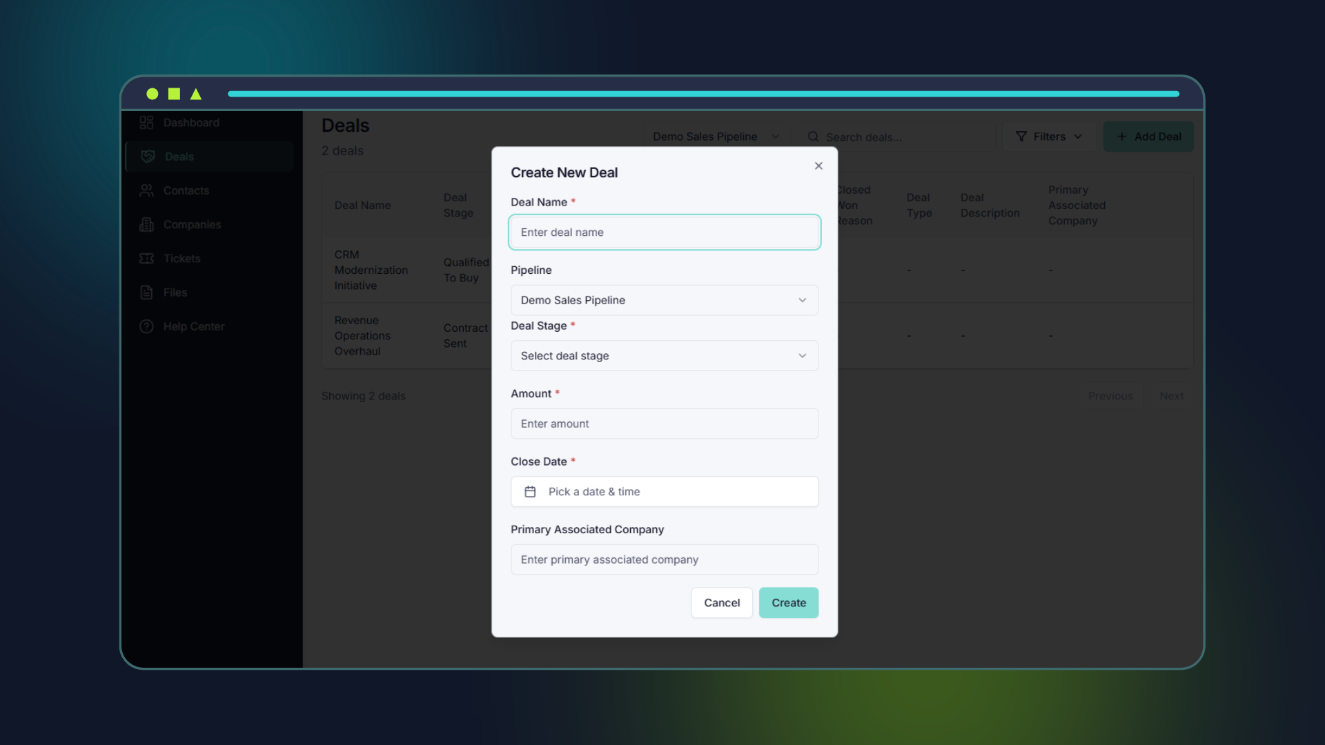 Partners can easily register deals from the portal